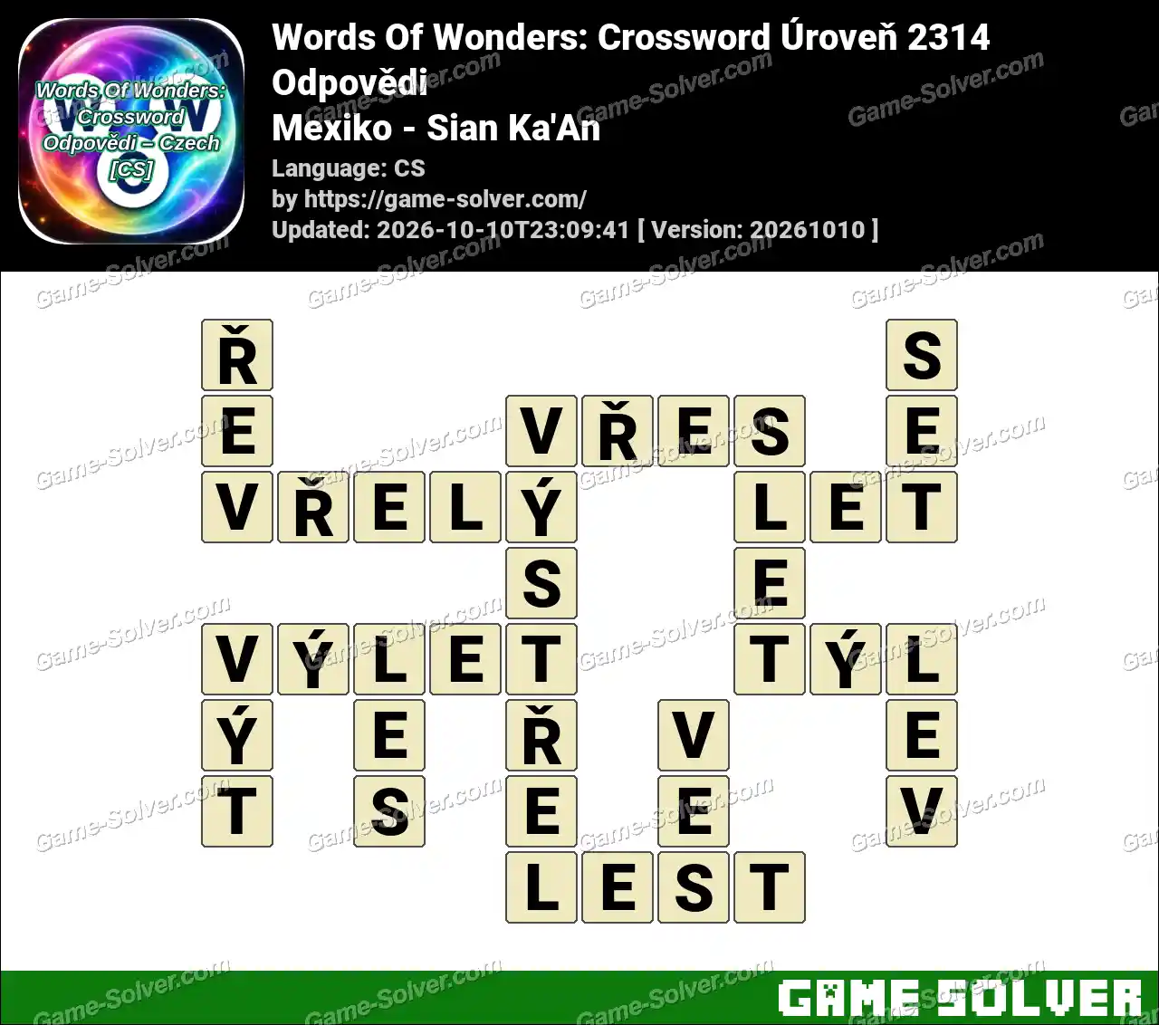 Words Of Wonders: Crossword Úroveň 2314 Odpovědi – Mexiko – Sian Ka’An